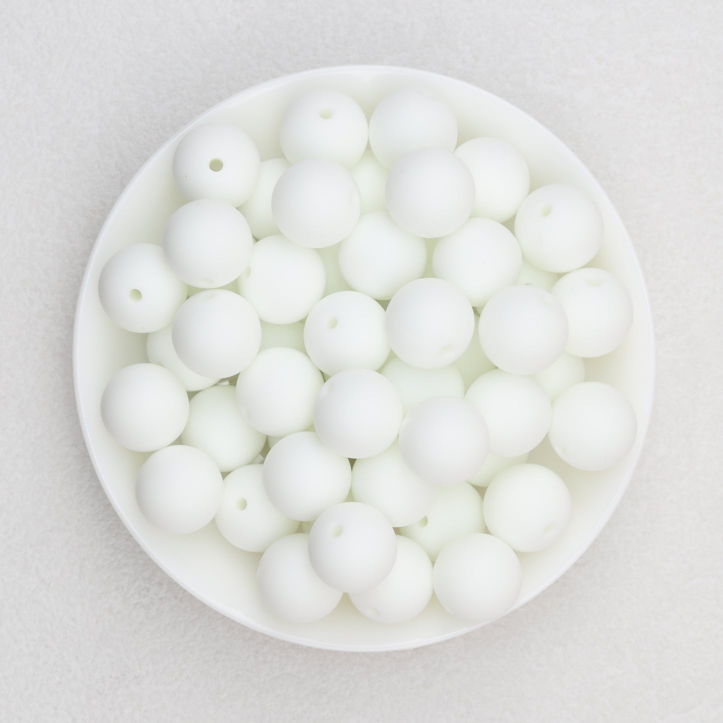 Glow in the Dark 15mm Round Silicone Beads 50pcs 14