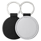 Sublimation Blank Keychain White Metal Ring Multiple Shapes 3