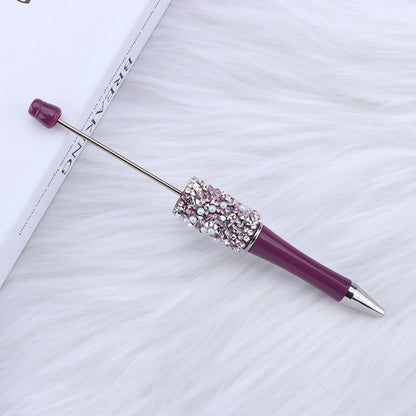 Beadable Pens with Pearl Rhinestone Decorations Colorful 12