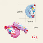 Silicone Focal Beads Lunar Unicorn Holding Moon 20pcs 2