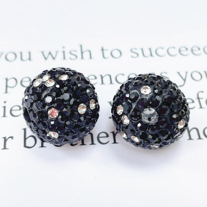 Colored Clay Ball Rhinestone Beads 16mm Glass Glaze 20pcs 21