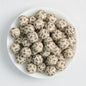 15mm Paisley Pattern Priented Silicone Round Beads 50pcs 3