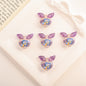 Cute Gradient Heart Shape Acrylic Beads with Bunny Prints 20pcs 6