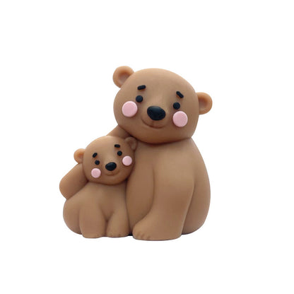 3D Silicone Focal Beads Bear Mom and Baby Figurines 20 pcs 7