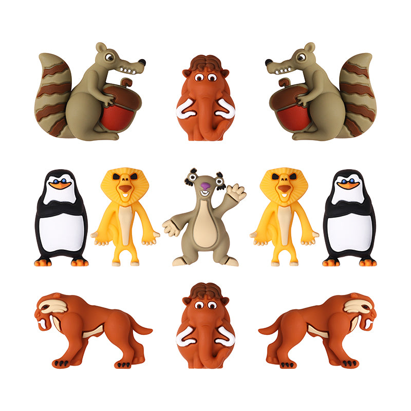 Silicone 3D Focal Beads Penguins Of Madagascar Animated Characters 20pcs 10