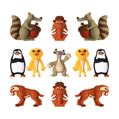Silicone 3D Focal Beads Penguins Of Madagascar Animated Characters 20pcs 10