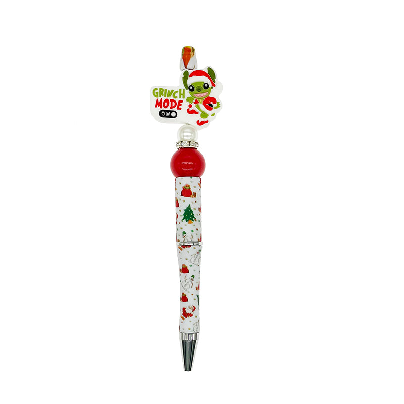 Silicone Focal Beads Christmas Grinch Text Grinch Mode On 20pcs 3