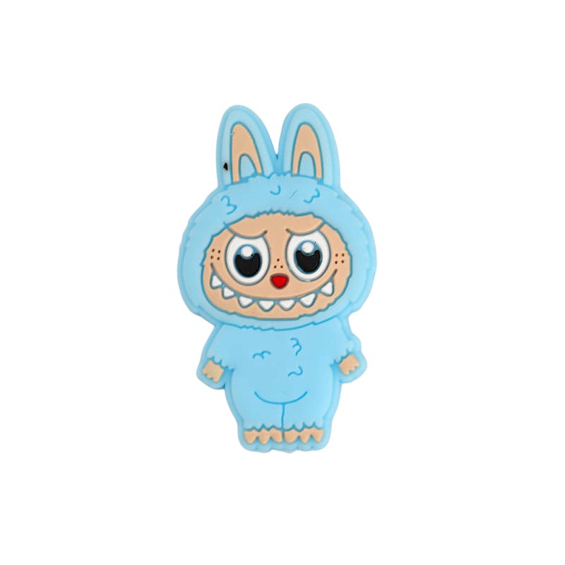 Silicone Focal Beads Bunny Characters Standing Upright 20pcs 4