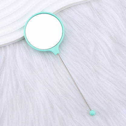 Beadable Mirrors Mini Handheld Round
