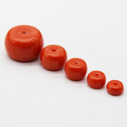 Imitation Coral Barrel Resin Beads 6-22mm Warm Reddish Orange 100pcs