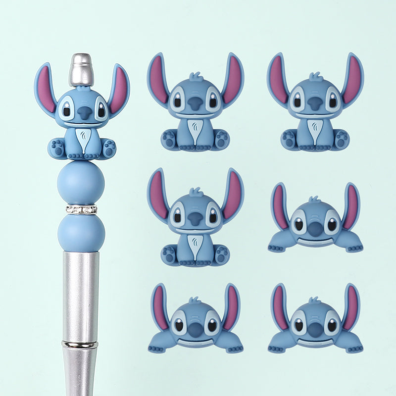 Silicone 3D Focal Beads Stitch Half-Lying and Sitting Posture 20pcs
