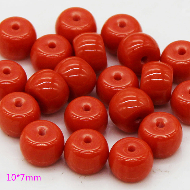 Imitation Coral Barrel Resin Beads 6-22mm Warm Reddish Orange 100pcs 4