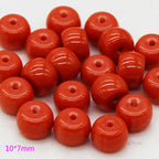 Imitation Coral Barrel Resin Beads 6-22mm Warm Reddish Orange 100pcs 4