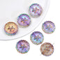 Flat Round Acrylic Beads 23mm Iridescent Puppy Wreath Design 8pcs 8