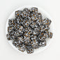 13.5mm Square Leopard Print Silicone Beads 50pcs - 9
