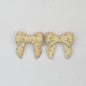3D Printed Bow Shape Silicone Beads Colorful Pattern 10pcs - 13