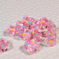 Painted Heart Pattern Cylindrical Glass Beads 11x13mm Hand Painted 10pcs 7