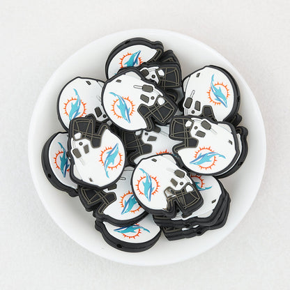 NFL Teams Silicone Focal Beads Football Helmet Design 20pcs - Team 6