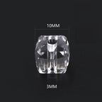 Electroplated Square Glass Beads 12mm Large Hole 20pcs 2