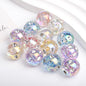 Transparent Plating Glitter Diamond Embedded Acrylic Beads 16mm 50pcs 8