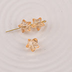 Frosted Small Star Acrylic Beads 11mm Transparent Jelly Color 50pcs 2