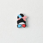 Patriotic Girl Headband Silicone Focal Beads US Independence Day 20pcs