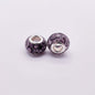 Acrylic Spacer Beads 14mm Crackle Large Hole 50pcs - Gray