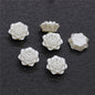 Pearl Imitation Flower Acrylic Beads 2-13mm White 100pcs 11