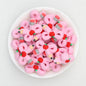 3D Colored Pencil Bow Silicone Focal Beads 20pcs 4