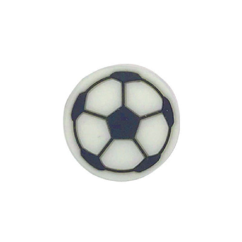 Silicone Focal Beads Football Soccer Ball Raised Pattern 20pcs 8