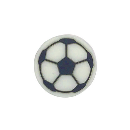 Silicone Focal Beads Football Soccer Ball Raised Pattern 20pcs 8