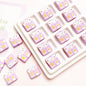 Christmas Square Acrylic Beads 16mm Gingerbread House Design 10pcs 8