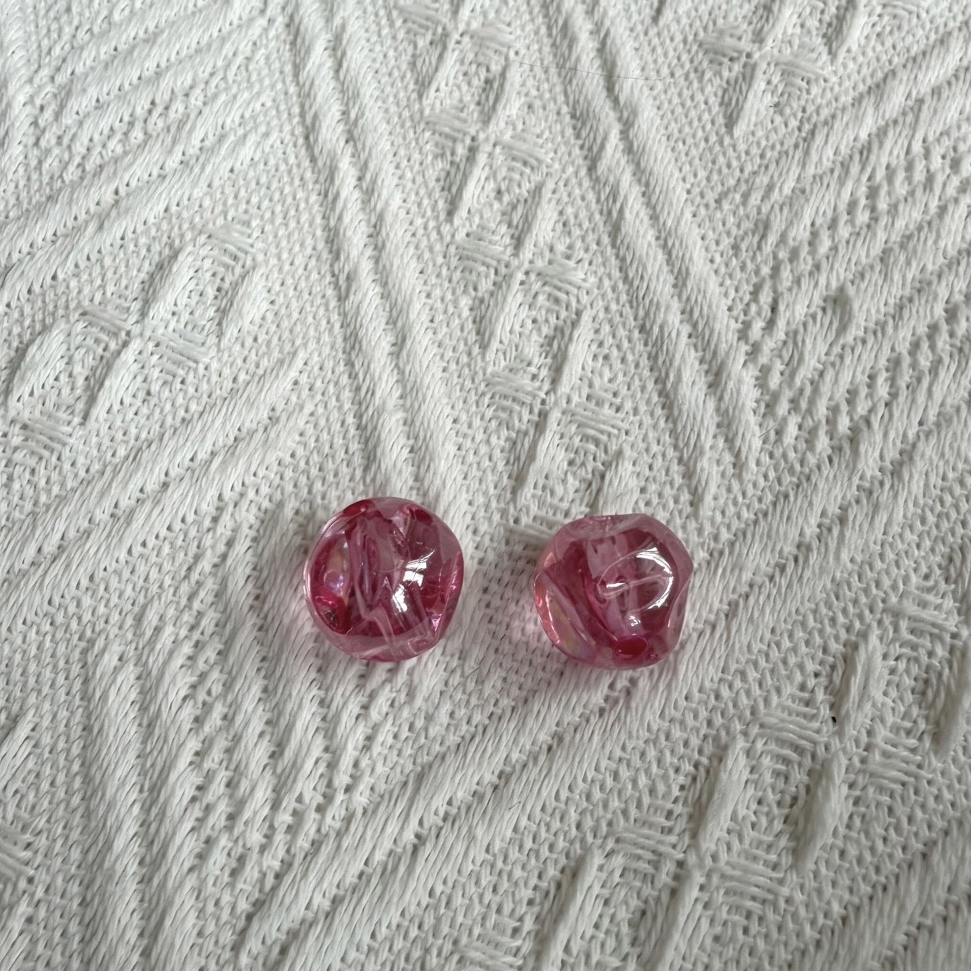 Transparent Iridescent Fig Shaped Acrylic Beads 15mm 50pcs 10