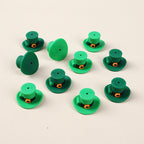 Silicone 3D Focal Beads St Patrick Day Lucky Cap With Shamrock Buckle 2