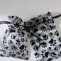 Organza Drawstring Bags Metallic Butterfly Puppy Paw Pattern 10pcs 8