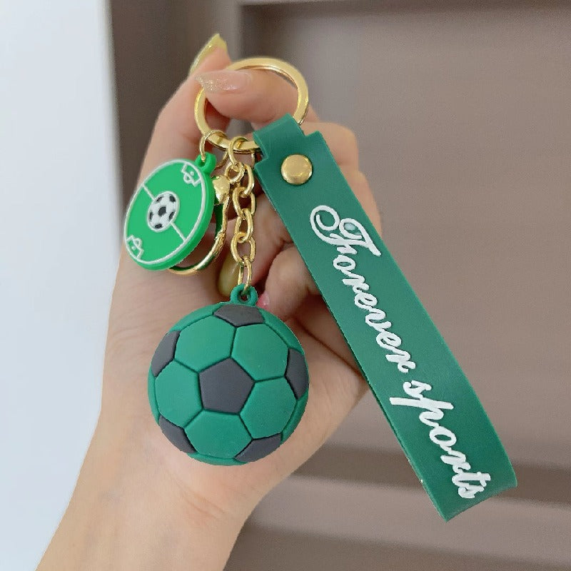 Silicone Sports Ball Keychain Colorful World Cup Soccer Theme 9