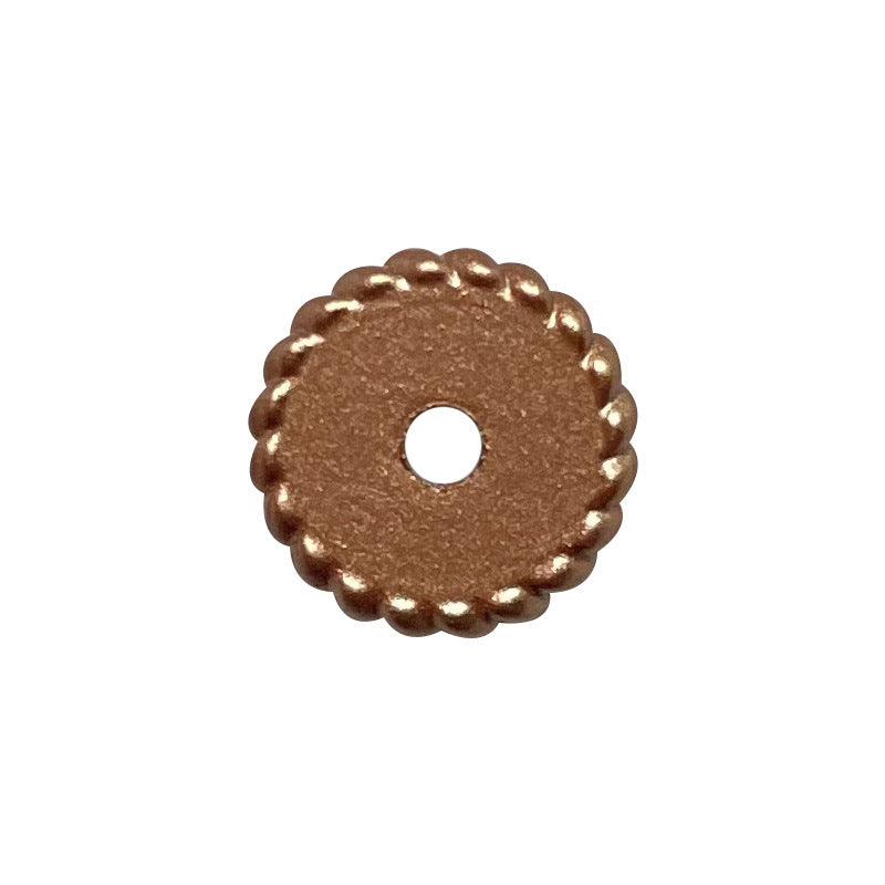 12mm Silicone Flat Spacer Beads Metal Color Stripes Dots 20 pcs 7