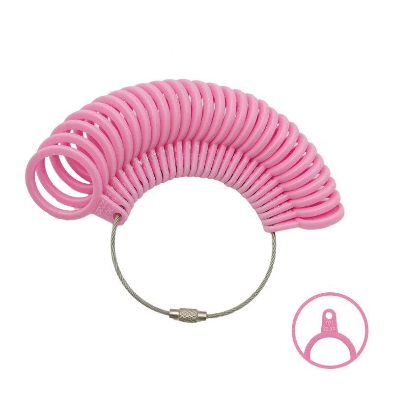 US Ring Sizer Measuring Tool Plastic Metal Fan Shaped 10cm 1pc 3