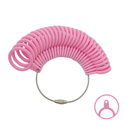US Ring Sizer Measuring Tool Plastic Metal Fan Shaped 10cm 1pc 3