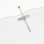 Beadable Wine Bottle Opener Aluminum Alloy Silver Tone
