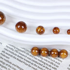 Faux Golden Nanmu Resin Round Beads 8-20mm 50pcs 4