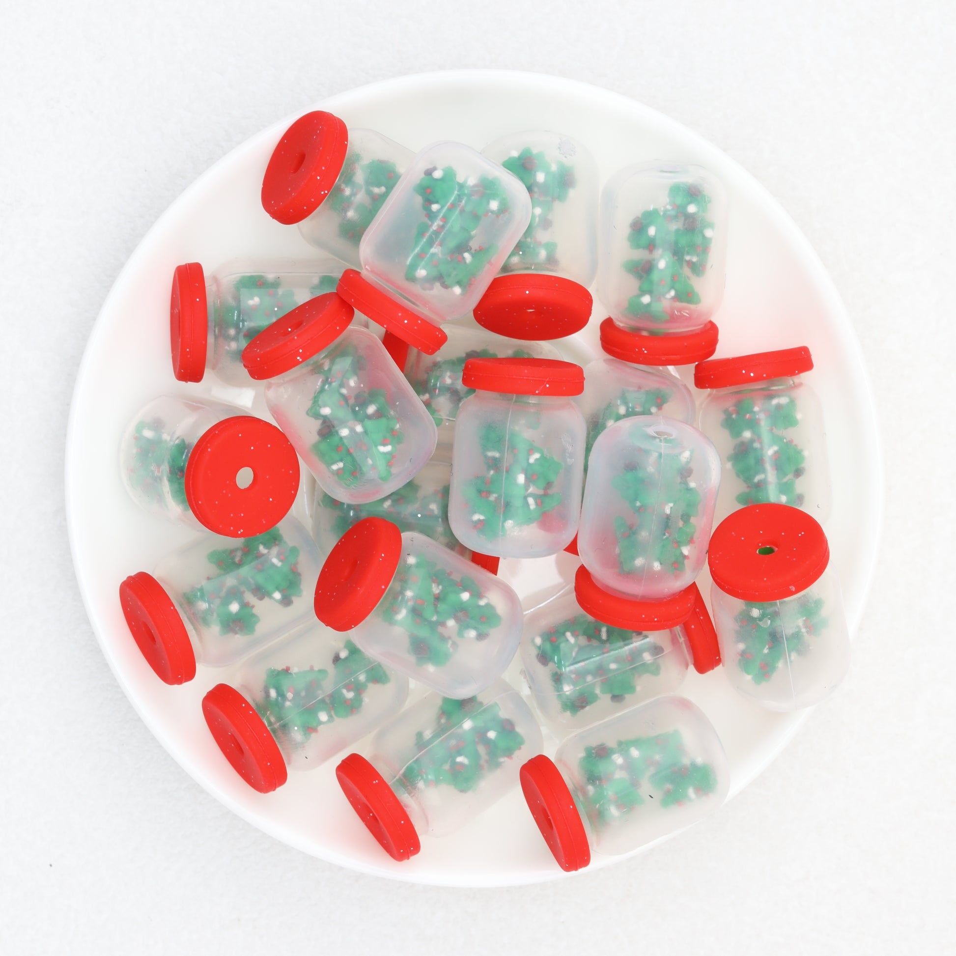 Silicone Focal Beads Christmas Tree 3D Design 20 pcs 4