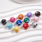 Colorful Speckled Acrylic Beads 12mm Round Mixed Colors 200pcs 3