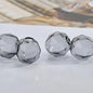 Transparent Faceted Hollow Polygonal Glass Beads 16mm 10pcs 12