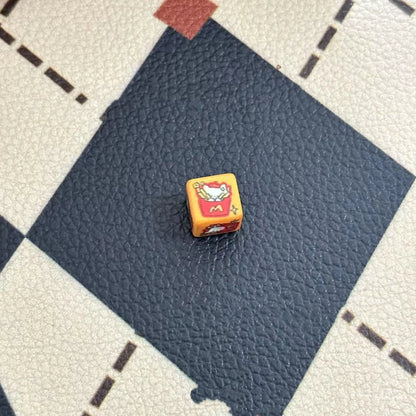 Mcdon Series Acrylic Square Beads 10mm Printed Mixed Colors 20pcs 5