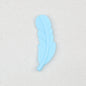 Colorful Feather Shaped Silicone Beads 20pcs - Lake Blue