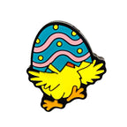 Silicone Focal Beads Easter Chicks With Pastel Blue Eggshell