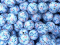 15mm Silicone Beads Light Blue Leopard Chunky Print 50pcs