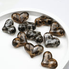 Transparent Leopard Print Peach Heart Acrylic Beads 22mm 50pcs 3