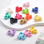 Painted Clockwork Spring Acrylic Beads 18mm Glossy Mixed Colors 20pcs 5